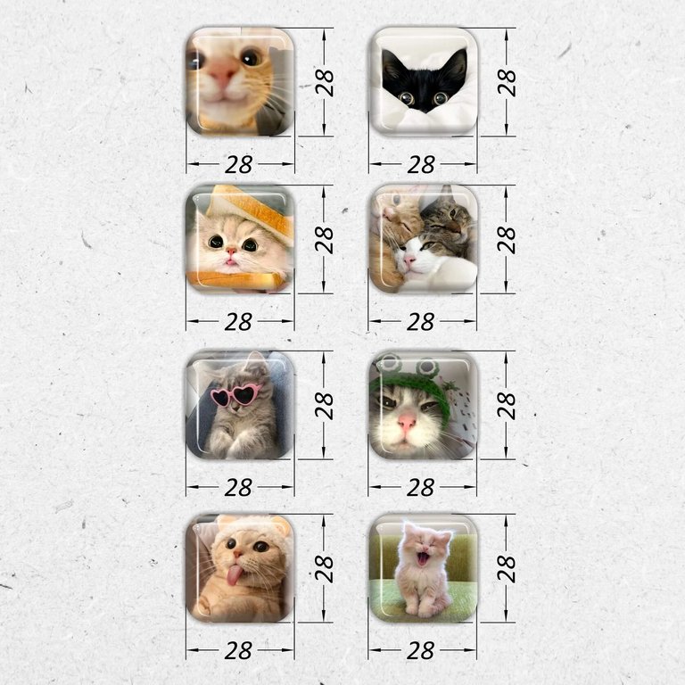 Наклейки объемные Nalepking "Коты. Мемы №2 3D"