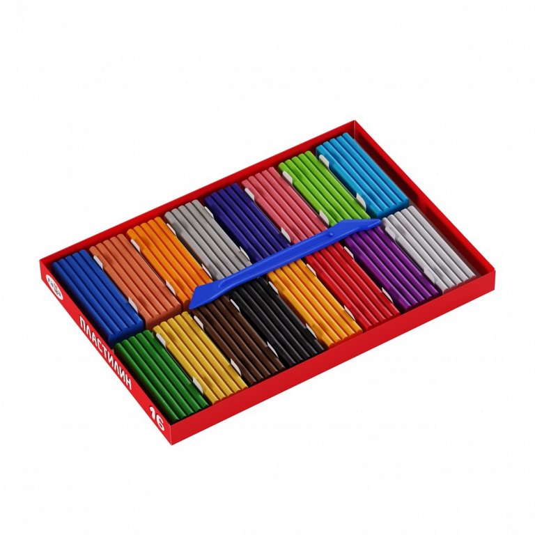 Пластилин 16 цв. 320 гр ГАММА "Мультики" со стеком