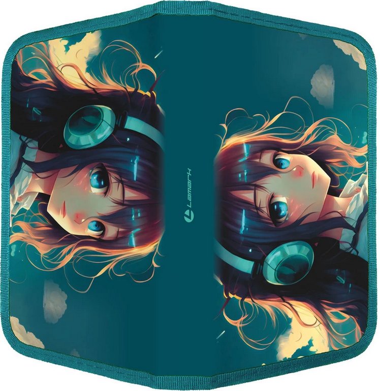 Пенал 1 отд. для девочки Lamark "Тишина" 205*115*30 мм (ламинир. картон soft touch)