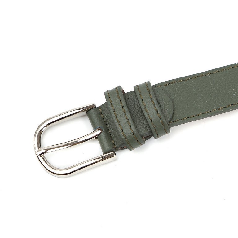 Ремень FABRETTI женский, натуральная кожа, размер 120, серо/зеленый