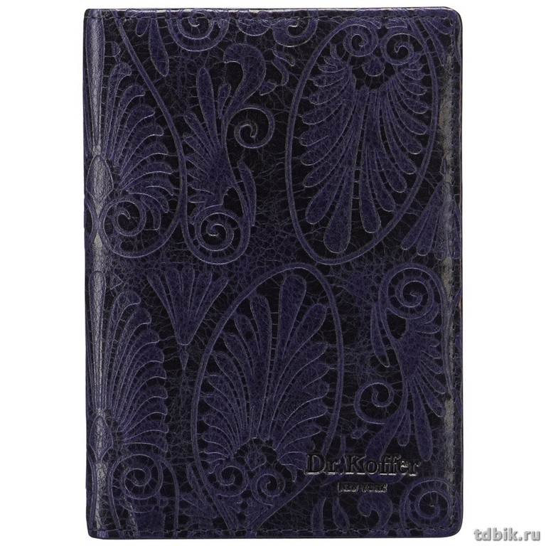 Обложка для автодокументов Dr.Koffer нат. кожа, фиолетовая