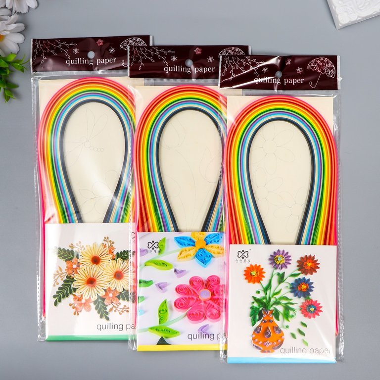 Квиллинг бумага 240 полос 5 мм*54 см "Цветные" Арт Узор