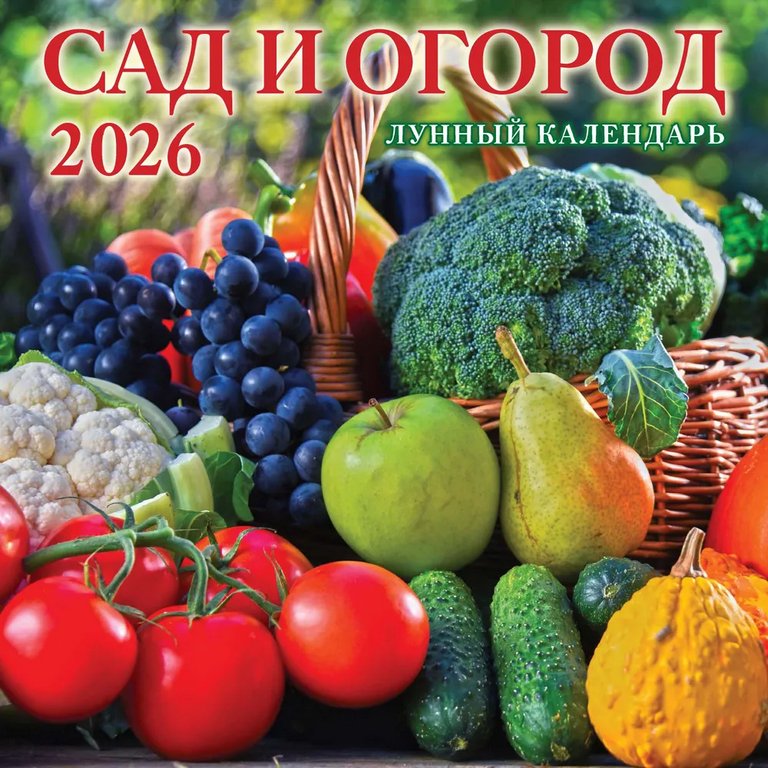 Календарь 2026г. настенный перекидной  "Сад и огород. Лунный календарь" на скрепке 28,5*28,5 см