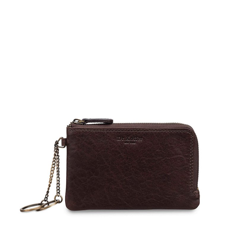 Футляр для ключей Dr.Koffer 9*14см, коричневый
