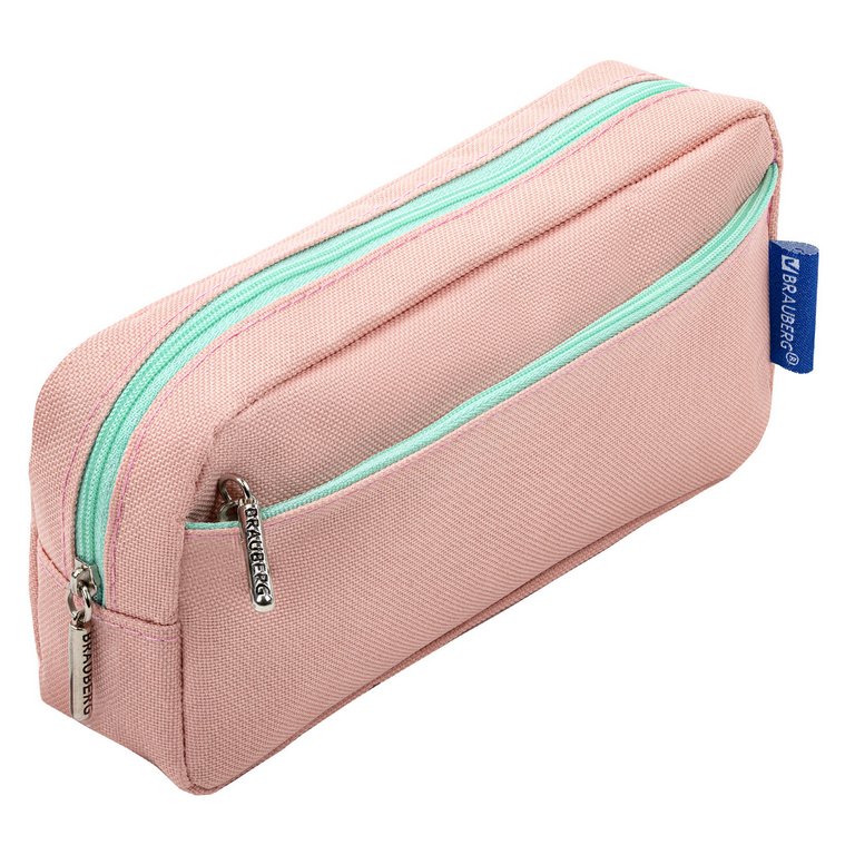 Пенал  для девочки BRAUBERG "Pastel" 21х9,5х5см (ассорти)