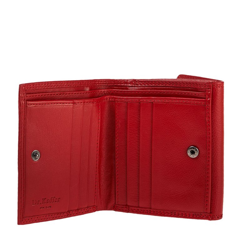 Портмоне Dr.Koffer 12*10см, нат. кожа, красный