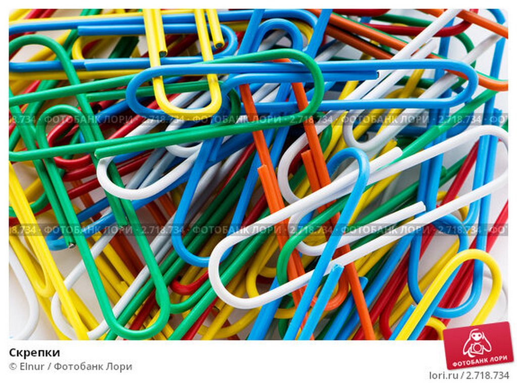 Скрепки 28 мм 200 шт/уп цветные Erich Krause, в пластиковом боксе