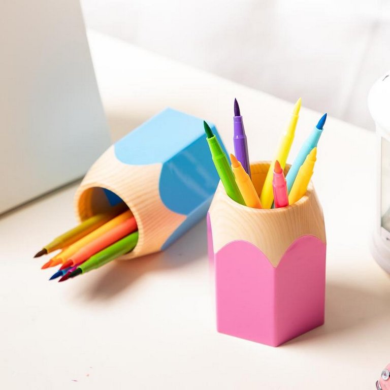 Подставка для ручек Deli, ассорти пластик