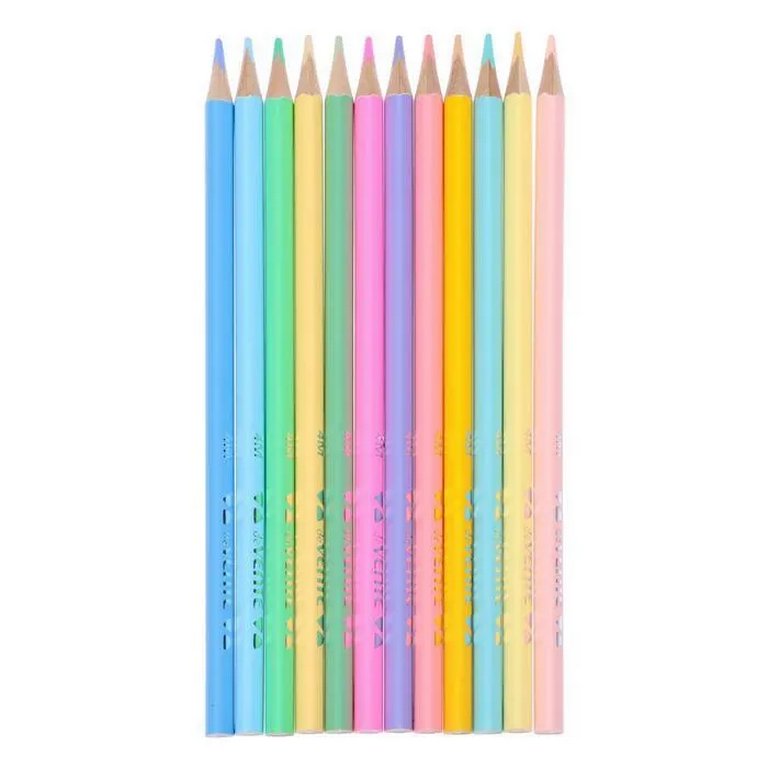 Набор карандашей  12 цв. трехгранные пастельные deVENTE "Trio Mega Soft Pastel"