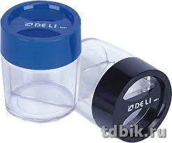 Диспенсер для скрепок магнитный, круглый, прозрачная Deli