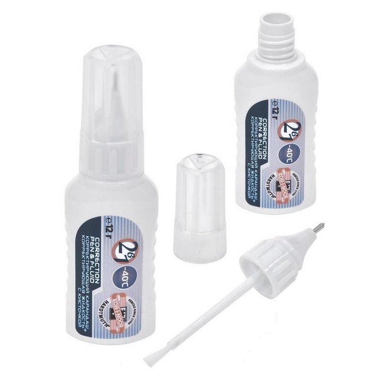 Коррект. жидкость  2 в 1 ( кисточка + ручка) KOH-I-NOOR 12 мл