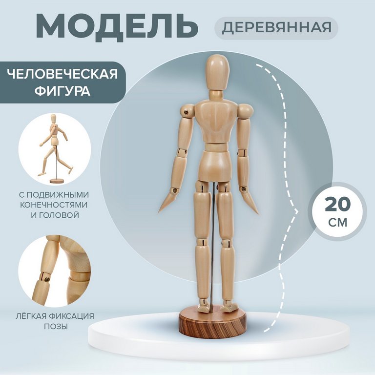 Модель "Человек" деревянная 20см Calligrata