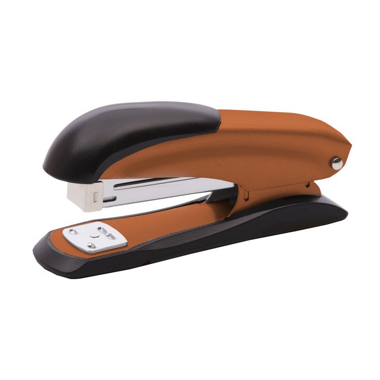 Степлер 24/6 до 25л металлический Lamark Ulrich, оранжевый с антистеплером