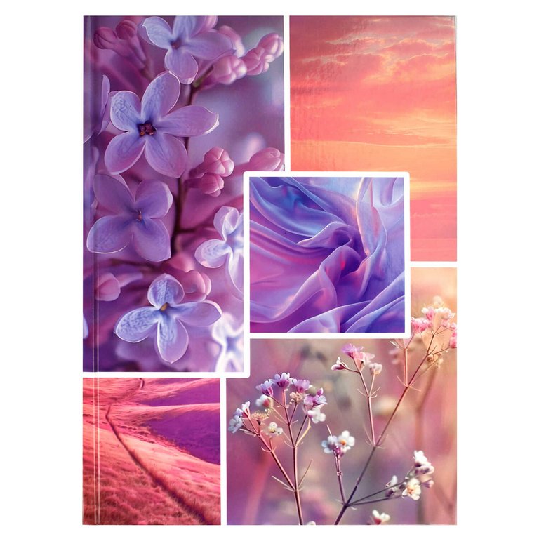 Тетрадь 96 лист А4  "СИРЕНЕВЫЙ МИКС" тв. переплет