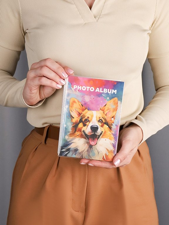Фотоальбом  36 фото 10*15см мягкая обложка "Радостный корги"