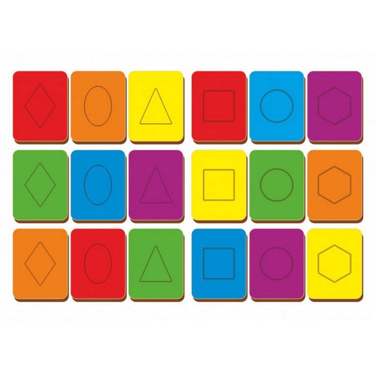 Игра обучающая  Формы Доски Сегена, набор 18 шт (дерево) WOODLENDTOYS