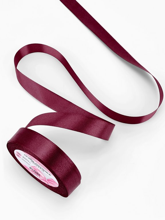 Лента атласная 2,0см*23м, цв. винный  ART UZOR