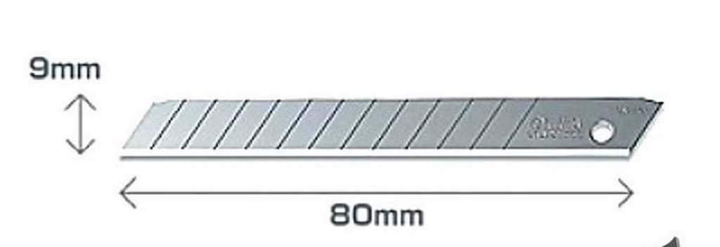Лезвия запас. для ножей (м) 0,9 см 10 шт/уп deVENTE