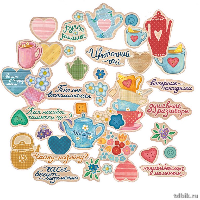 Вырубные картинки "Цветочный чай"