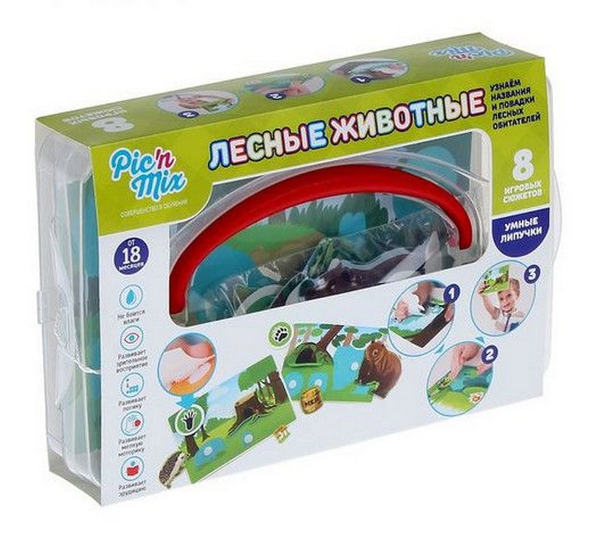 Игра обучающая  Природа с липучками "Лесные животные" 1,5+ Pic'nMix