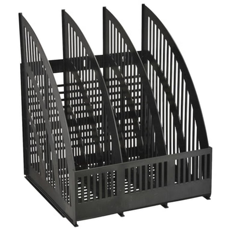 Лоток вертикальный 3-х секцион. разборный, черный СТАММ "LINE"