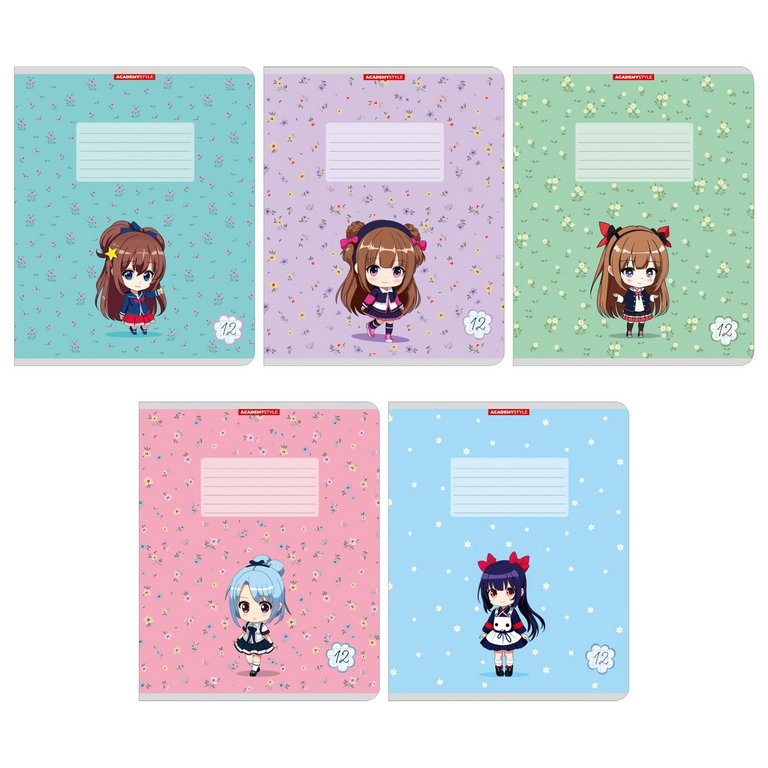 Тетрадь 12 лист кл. А5 "Малышки"