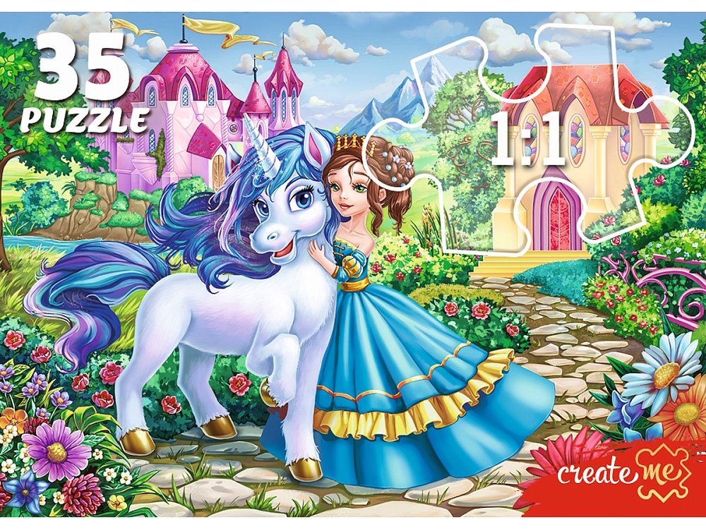 Пазлы   35 дет. "Чудесные единороги" Рыжий кот