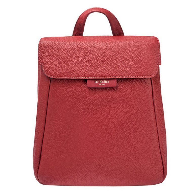Рюкзак женский Dr.Koffer, нат. кожа, красный
