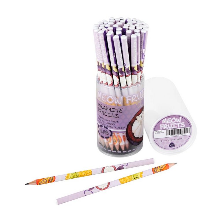 Карандаш ч/г HB с рис. трехгранный Bruno Visconti "Meow fruit"