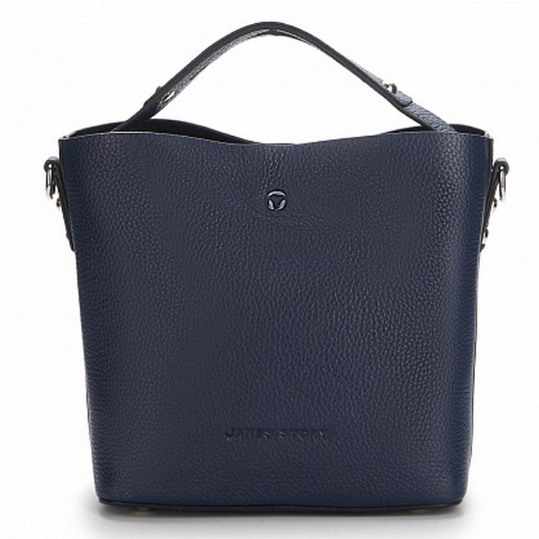 Сумка женская Jane's Story 21х20х11см, нат.кожа, синяя