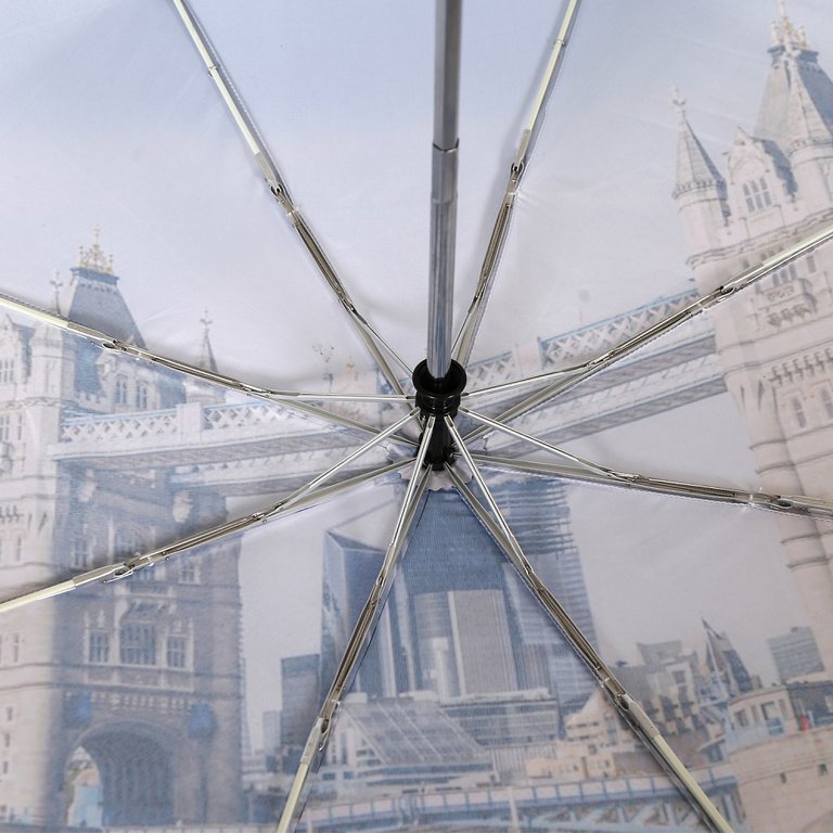 Зонт женский суперавтомат Fabretti, облегченный, 3 сложения, сатин,