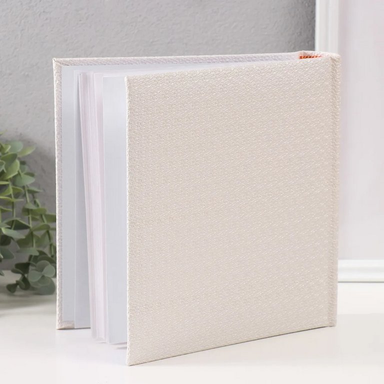 Фотоальбом 200 фото 10*15см "green canvas. Делюкс" 22*22 см обложка картон, ПП карман, с окном