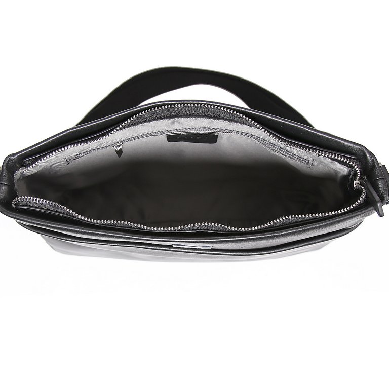 Сумка мужская FABRETTI 31*25*7, нат. кожа, черный