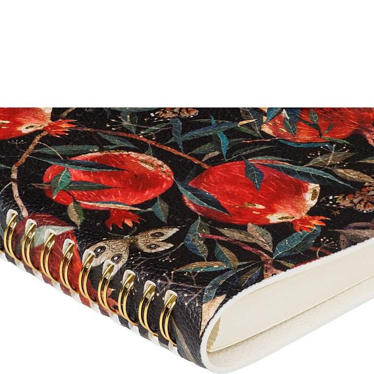 Ежедневник без дат 130*175 мм Bruno Visconti "Flora. Гранат" гибк. обл., иск. кожа на кнопке