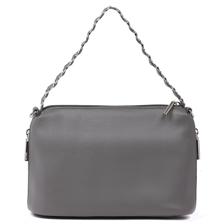 Сумка женская Palio 25х18х10 см, нат. кожа, серый