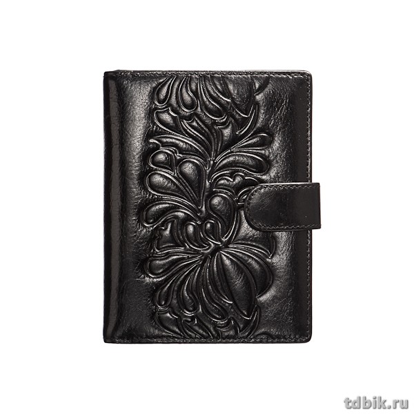 Обложка для паспорта и автодокументов Dr.Koffer нат. кожа, черный