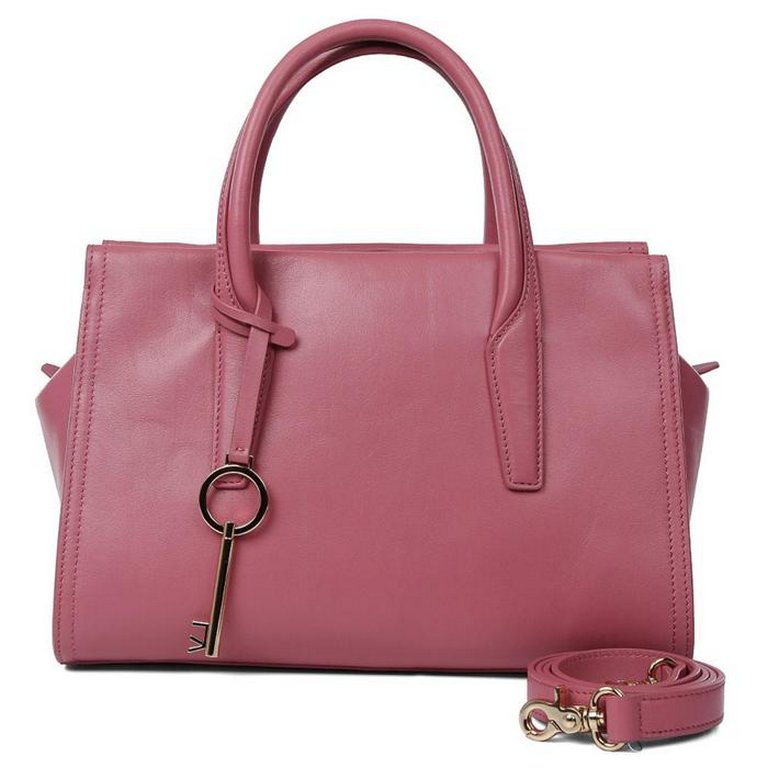 Сумка женская LEO VENTONI 28,5*19,5*14,5см, нат. кожа, розовый