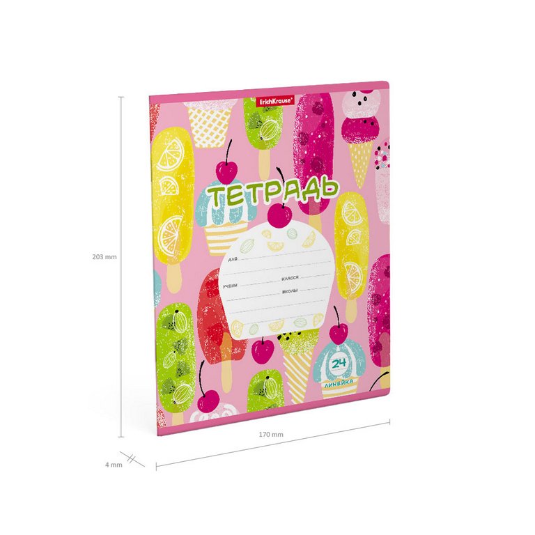 Тетрадь 24 лист кл. А5  "Ice Cream"