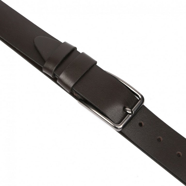 Ремень LEO VENTONI мужской, натуральная кожа, размер 125, тем. коричневый