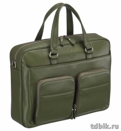 Сумка мужская Dr.Koffer 38*28*9 см, нат. кожа, на плечевом ремне, зеленая