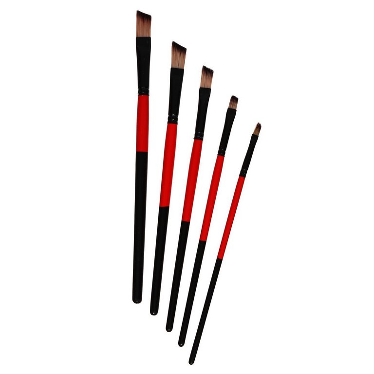 Кисти в наборе  5 шт (синтетика скошенная №2,4,6,8,10) Calligrata