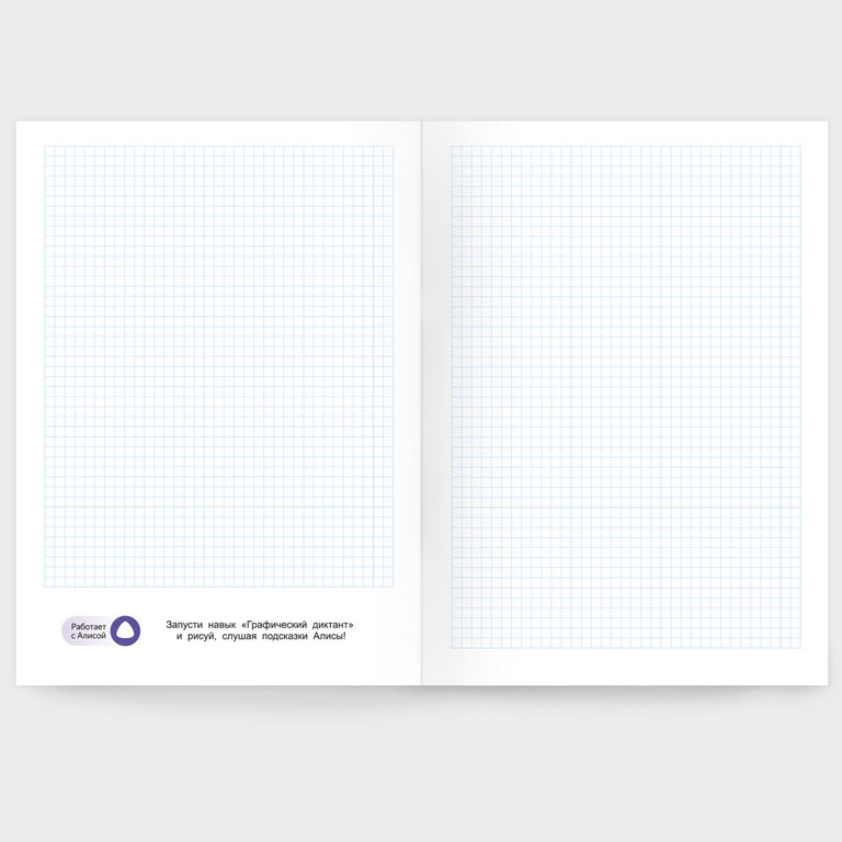 Тетрадь для обучения "Графический диктант" с голосовым помощником 7+ ГЕОДОМ