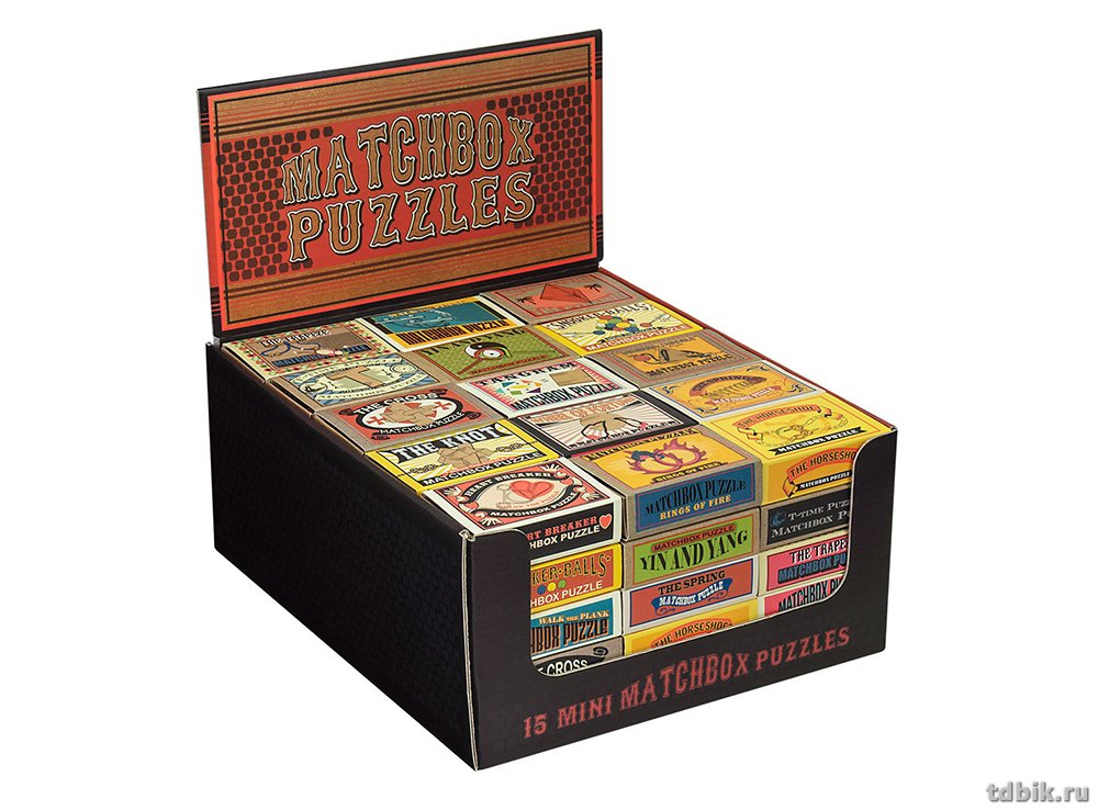 Головоломка из дерева "Спичечный коробок с головоломкой для детей", ассорти  (8+)