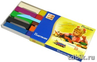 Пластилин 10 цв. 200 гр. Луч "Классика" со стеком