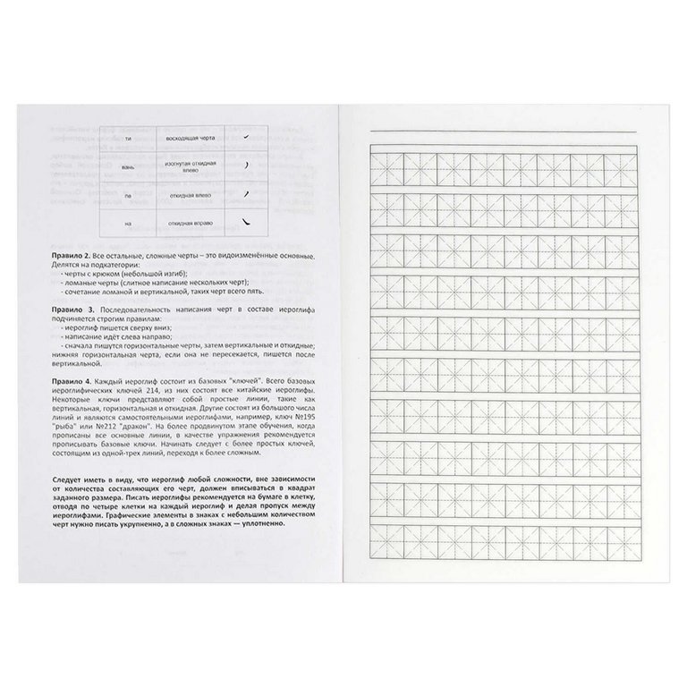 Тетрадь для записи иероглифов "Бесстрашный воин"