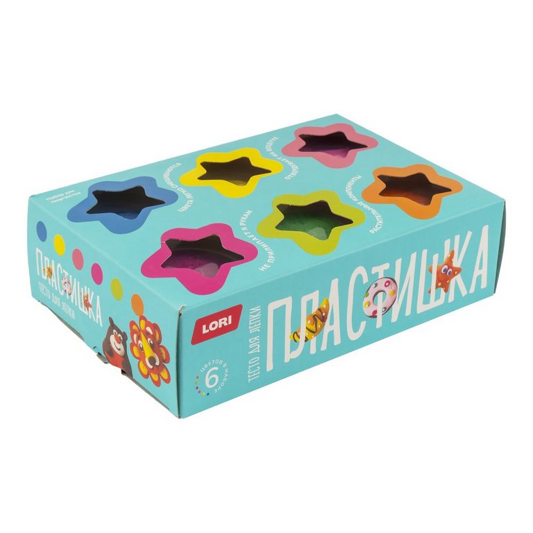 Тесто для лепки  6 цв. по 80 гр LORI №10