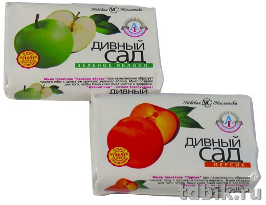 Мыло туалетное Дивный сад зел. яблоко, 90 г.