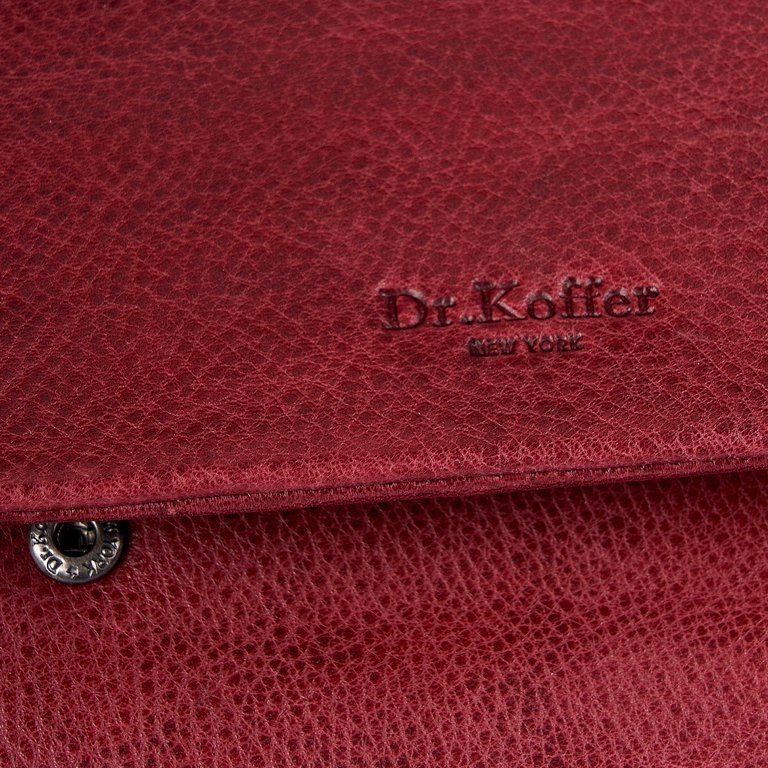 Портмоне Dr.Koffer 15*10,5 см нат. кожа, бордовый