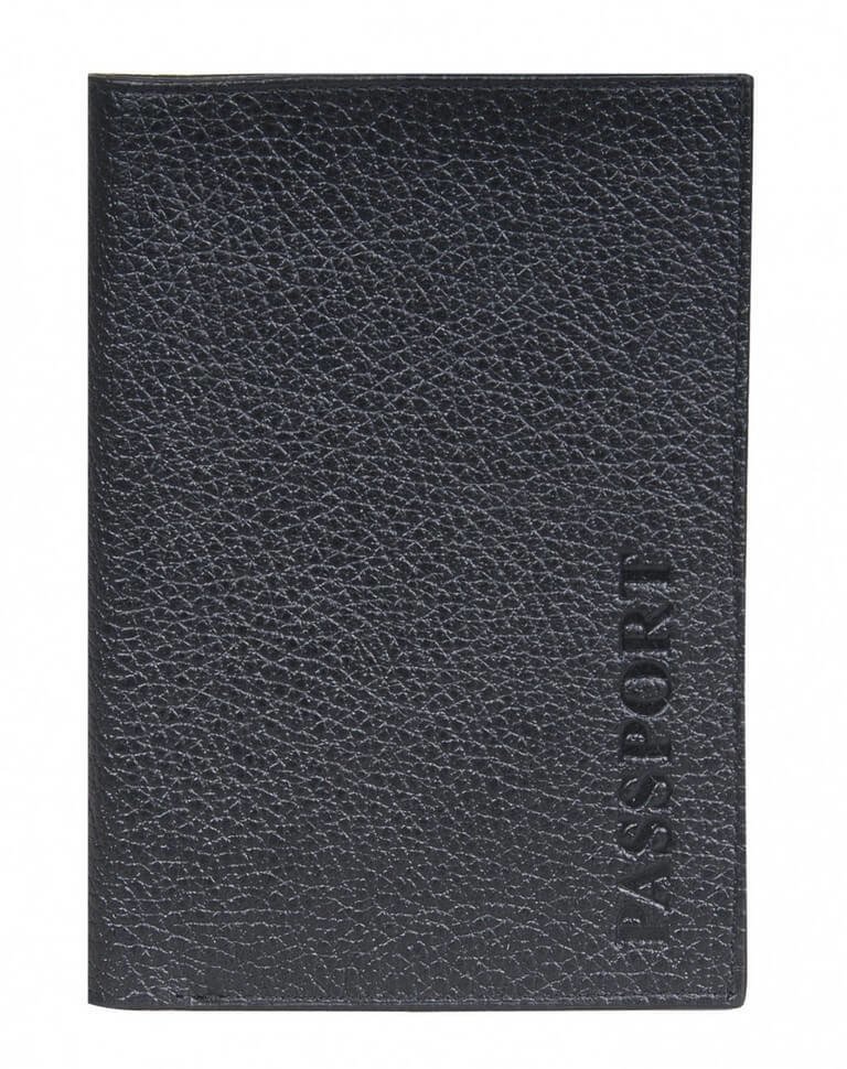 Обложка для паспорта Alliance нат. кожа, черная