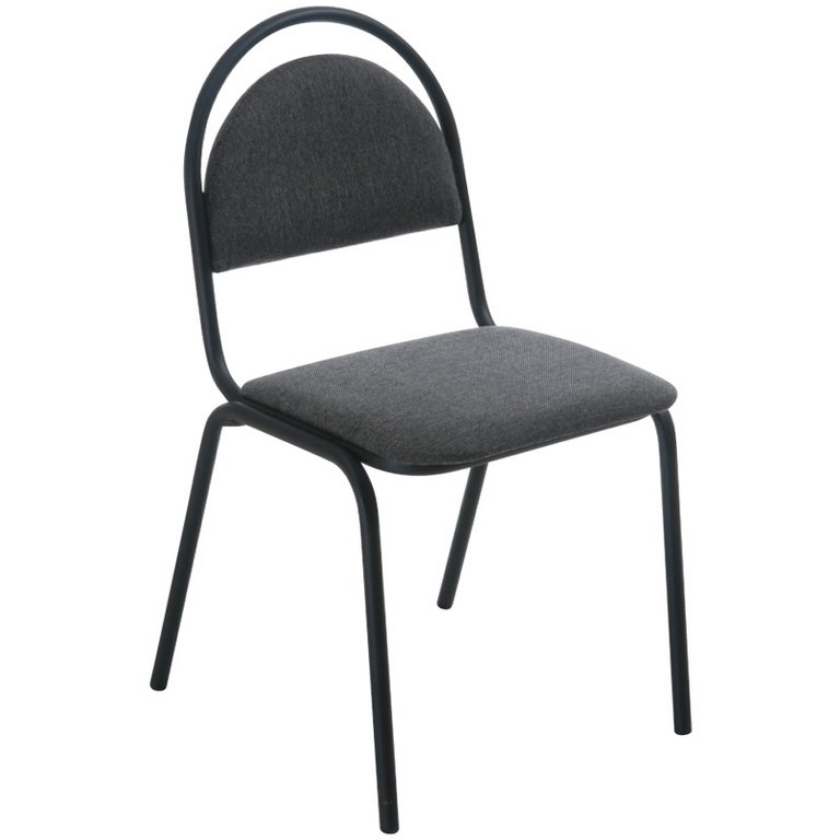 Стул для посетителей Helmi "Стандарт" (каркас черный/ткань серая)